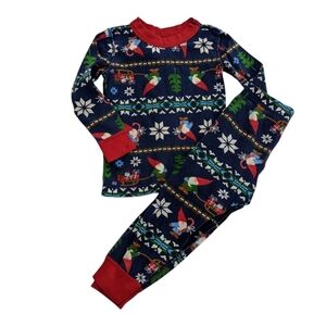 Hanna Andersson Gnome Sweet Gnome Fair Isle Christmas Xmas Pajamas Boy Girl 3T